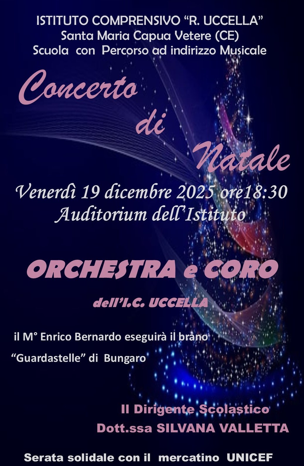 Concerto di Natale 19 Dicembre 2025 ore 18:30 Auditorium Istituto – I.A ...